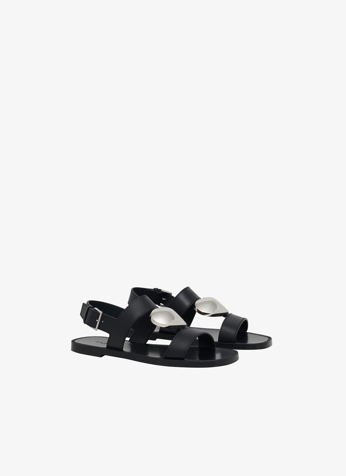 FLAT SANDALS Le cœur IN LAMBSKIN ALAÏA BLACK FLAT SANDALS LE CŒUR IN LAMBSKIN
